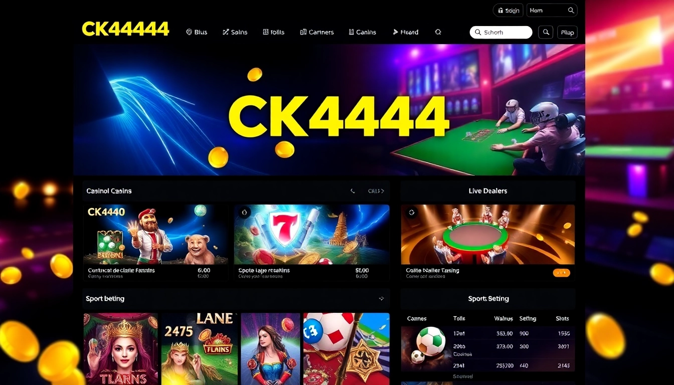 ck4444 com online gaming platform with slots, live casino, and sports betting features for Bangladesh players