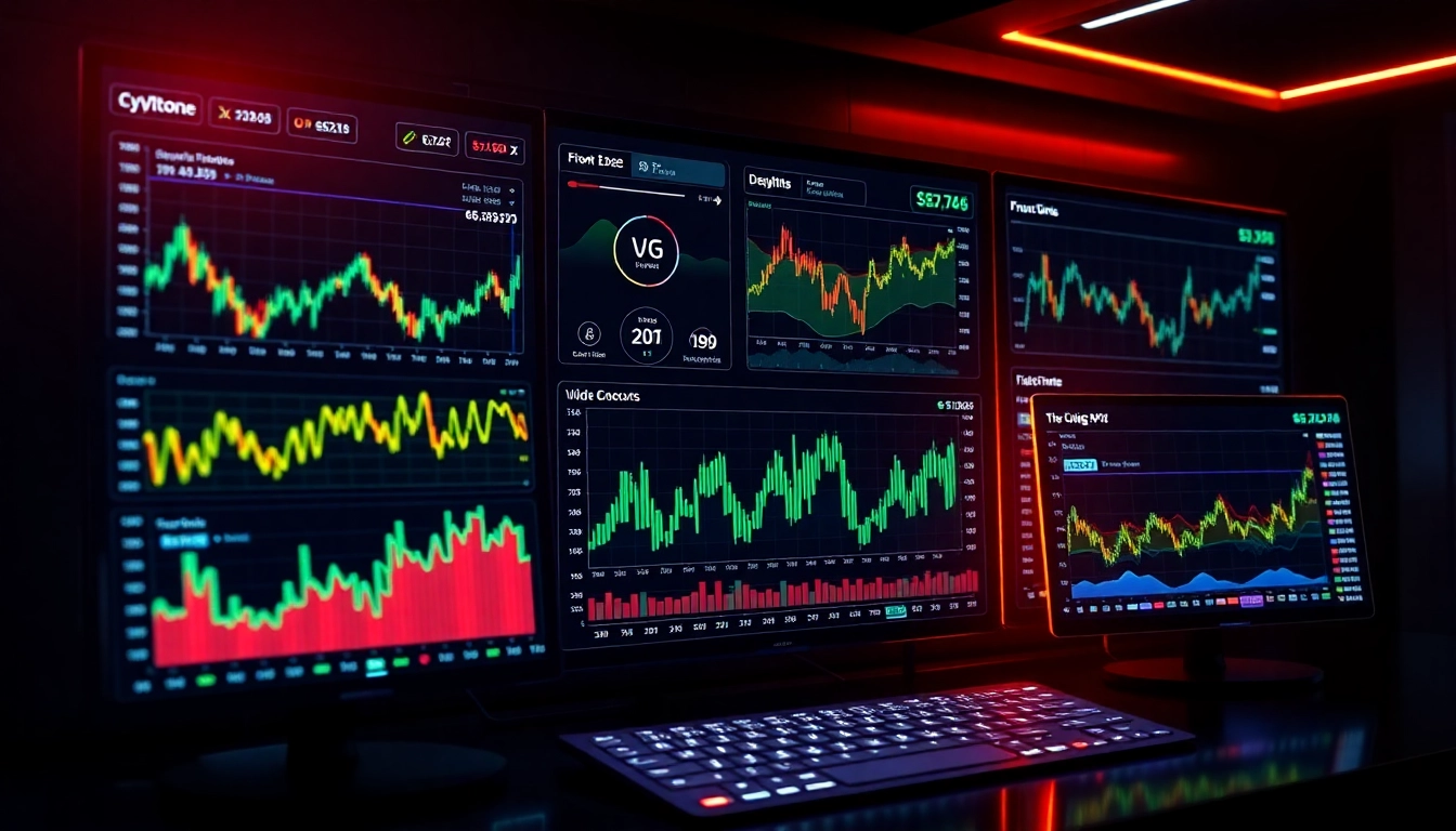 AICoin real-time cryptocurrency market dashboard on multiple devices with dynamic charts and security features, highlighting data accuracy and alerts for traders.