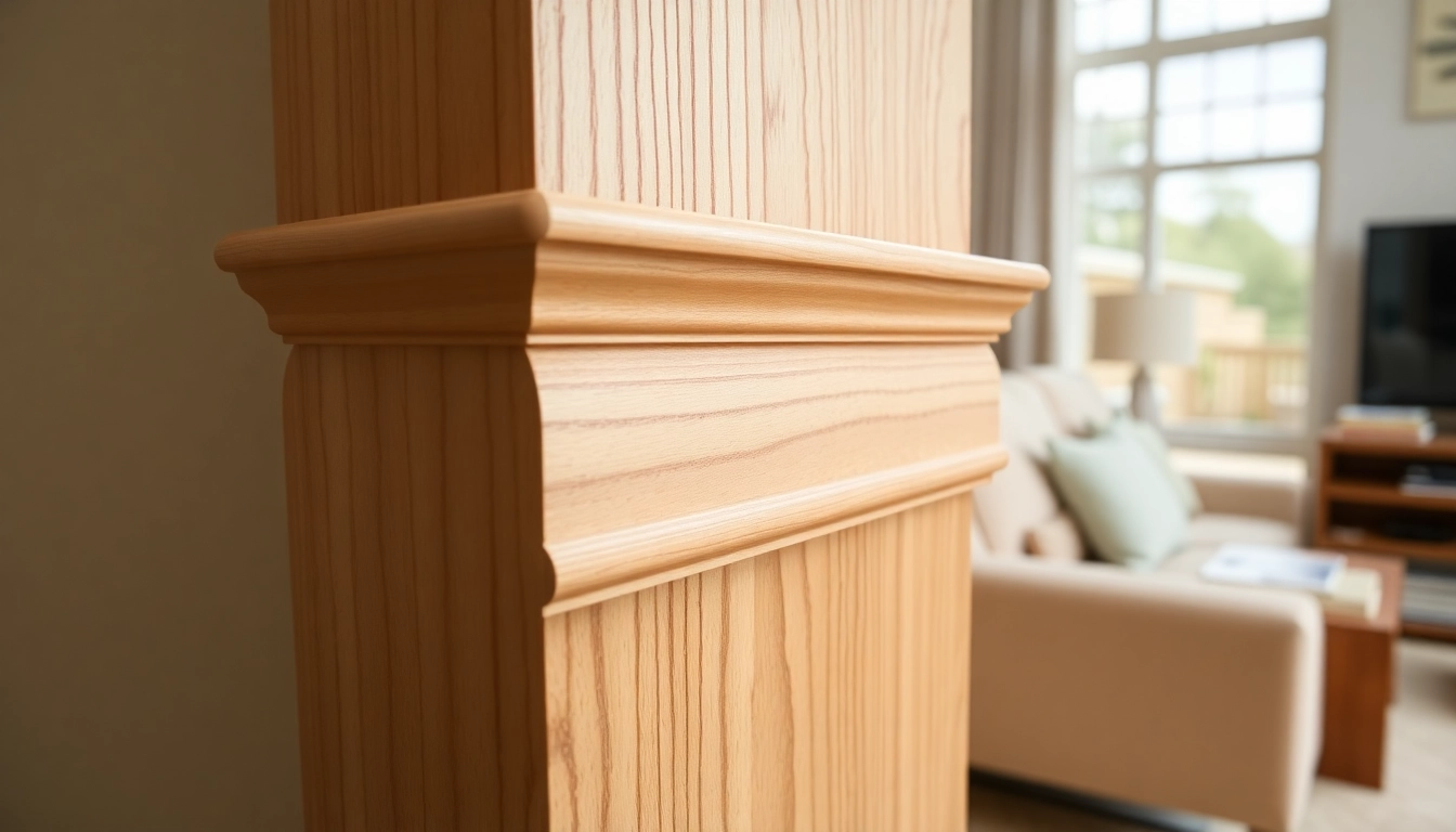 High-quality finish trim installed in a contemporary home, showcasing precise detailing and smooth surfaces for an elegant look.
