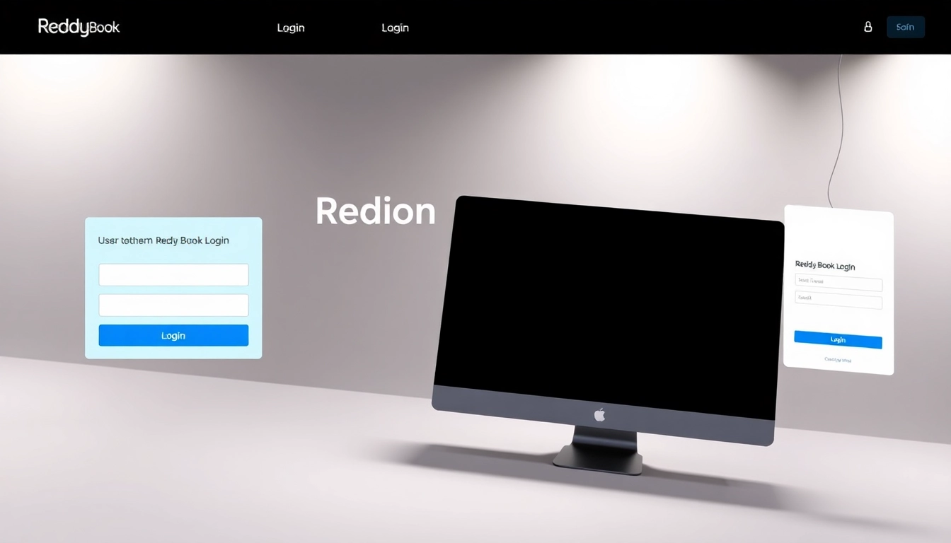 Reddy Book Login interface on a mobile and desktop devices illustrating secure access for users logged into Reddy Book online platform.