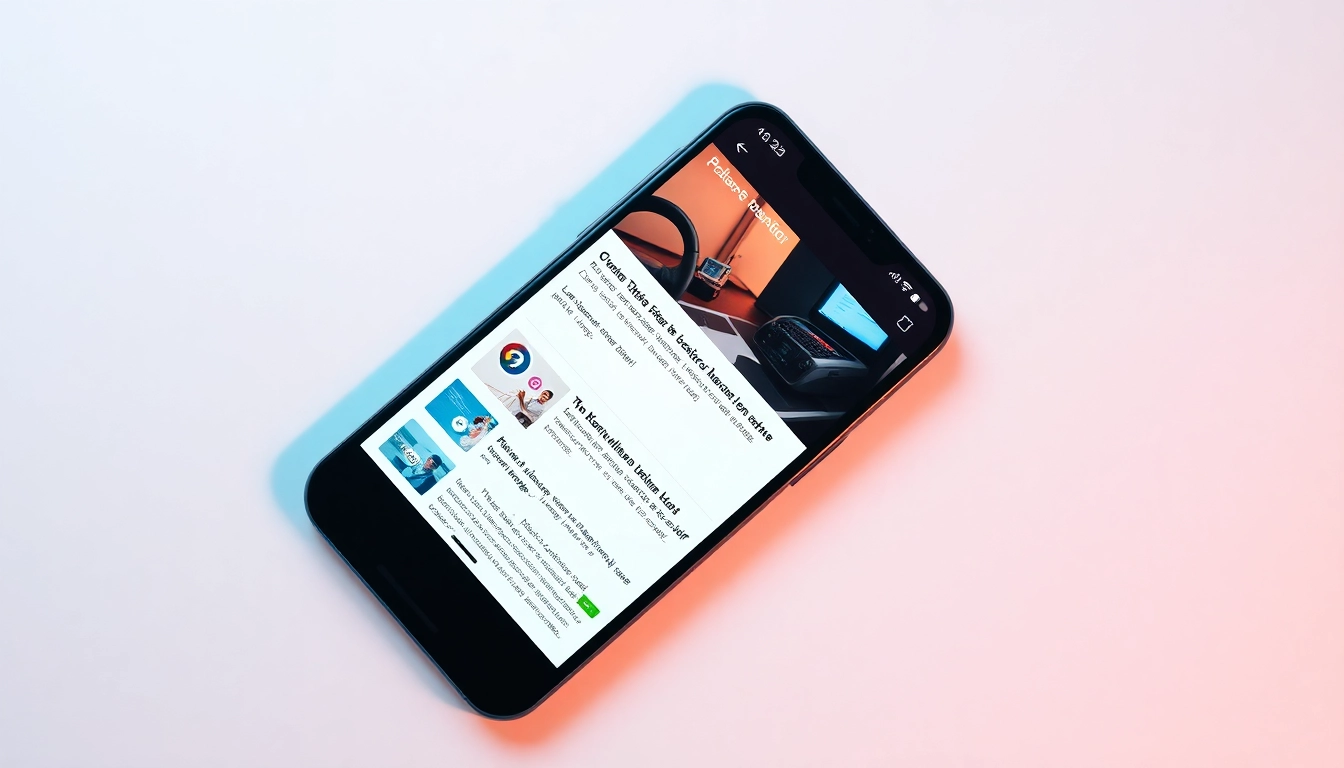 Stay updated with the latest app news featuring a sleek smartphone showing trending headlines